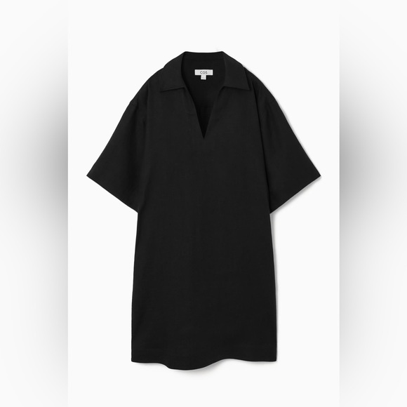 COS Oversized open collar shirt dress - Picture 2 of 4